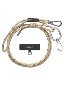 MagEasy Strap + Strap Card (MPHIPH158OB23) Universal Neck Strap Λουράκι 6mm - Oat Brown