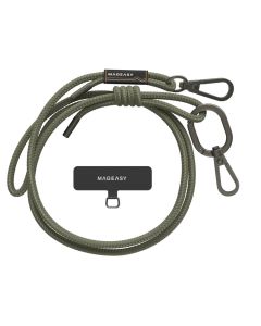 MagEasy Strap + Strap Card (MPHIPH142AN23) Universal Neck Strap Λουράκι 6mm - Army Green