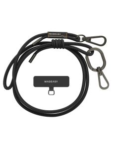 MagEasy Strap + Strap Card (MPHIPH142BK23) Universal Neck Strap Λουράκι 6mm - Black