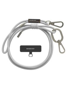 MagEasy Strap + Strap Card (MPHIPH142MA23) Universal Neck Strap Λουράκι 6mm - Misty Gray