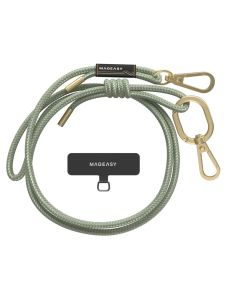 MagEasy Strap + Strap Card (MPHIPH142SR23) Universal Neck Strap Λουράκι 6mm - Sage Green