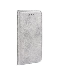 Forcell Glitter Magic Shine Glitter Wallet Case Θήκη Πορτοφόλι με δυνατότητα Stand Silver (Samsung Galaxy A8 Plus 2018)