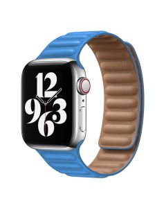 Magnetic Eco Leather Band Λουράκι για Apple Watch 40/41/42mm (4/5/6/7/8/9/10/11/SE) - Blue