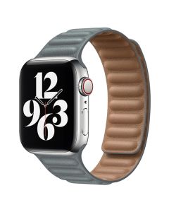 Magnetic Eco Leather Band Λουράκι για Apple Watch 38/40/41mm (1/2/3/4/5/6/7/SE) - Grey