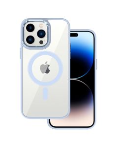 Tel Protect Magnetic MagSafe Hybrid Case Clear / Light Blue (iPhone 14 Pro Max)