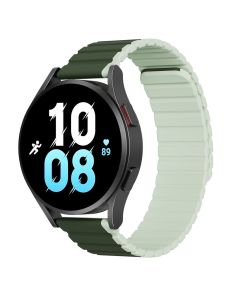 DUX DUCIS Magnetic Silicone Band 20mm LD Green για Samsung Galaxy Watch 5 / 5 Pro / 6 / 6 Pro / 6 Classic