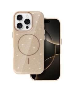 MagSafe Slim Shiny Case Θήκη Glitter Συμβατή με MagSafe - Gold (iPhone 16 Pro)