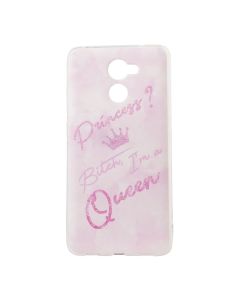 Marble Art Gel Case Queen Θήκη Σιλικόνης Pink (Huawei Y7 / Y7 Prime)