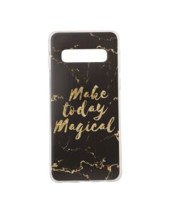 Marble Art Gel Case Magical Θήκη Σιλικόνης Black (Samsung Galaxy S10)