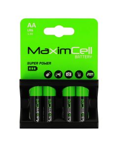 MaximCell Alkaline batteries AA LR6 Αλκαλικές Μπαταρίες AA 1.5V 4 Τεμάχια