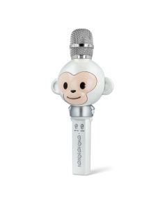 Maxlife Animal MX-100 Microphone with Bluetooth Speaker Ασύρματο Μικρόφωνο Karaoke - White