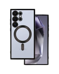Metallic MagSafe Case Θήκη Σιλικόνης Clear / Black (Samsung Galaxy S22 Ultra 5G)