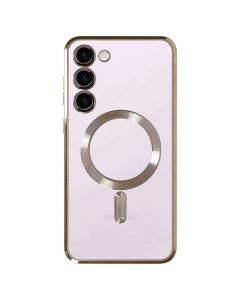 Metallic MagSafe Case Θήκη Σιλικόνης Clear / Titanium (Samsung Galaxy S23 Plus)