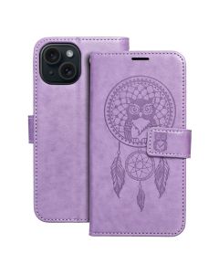 Forcell MEZZO Smart Book Case με Δυνατότητα Stand Θήκη Πορτοφόλι Purple Dreamcatcher (iPhone 15)