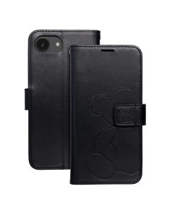 Forcell MEZZO Smart Book Case με Δυνατότητα Stand Θήκη Πορτοφόλι Black Teddy Bear (iPhone 16e / 17e) - MT79410