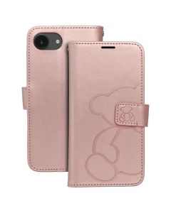 Forcell MEZZO Smart Book Case με Δυνατότητα Stand Θήκη Πορτοφόλι Rose Gold Teddy Bear (iPhone 16e) - MT80115
