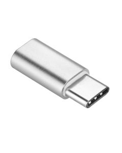Αντάπτορας καλωδίου Micro USB σε Type-C Ασημί
