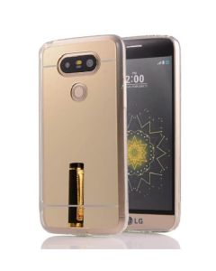 Forcell Mirror Slim Fit Gel Case Θήκη Σιλικόνης Gold (LG G5)