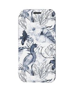 Mobiwear Book Stand Case Θήκη (MX09S) Blue Flowers (Samsung Galaxy A52 / A52s)