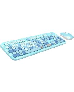 MOFII Honey Plus Keyboard + Mouse Σετ Ασύρματο Πληκτρολόγιο με Ποντίκι - Blue