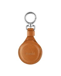 Moshi Eco Leather Apple AirTag Key Ring Θήκη Μπρελόκ - Caramel Brown