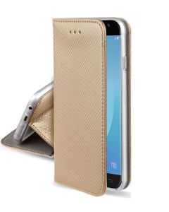 Forcell Smart Book Case με Δυνατότητα Stand Θήκη Πορτοφόλι Gold (Motorola Moto E5)