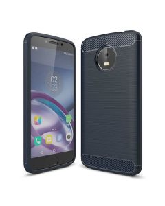 TPU Carbon Rugged Armor Case - Blue (Motorola Moto G6 Plus)