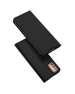 DUX DUCIS SkinPro Wallet Case Θήκη Πορτοφόλι με Stand - Black (Motorola Moto G9 Plus)