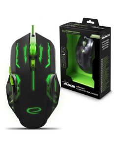 Esperanza EGM403G Apache Gaming Mouse 6D Led Ενσύρματο Ποντίκι Υπολογιστή - Green