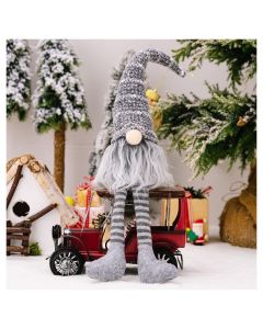 Christmas Decorative Gnome 37cm x 8cm Υφασμάτινος Νάνος - Gray