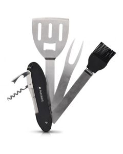 Navaris 5in1 BBQ Multitool (46478.01) Πολυεργαλείο Μπάρμπεκιου από Ανοξείδωτο Ατσάλι