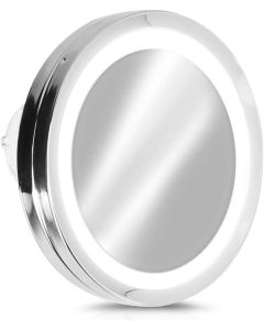 Navaris 5x Magnifying Mirror with LED Lighting and Suction Cup (44599.35) Καθρέπτης - Silver