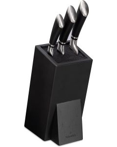 Navaris Angled Wooden Kitchen Knife Block (48460.02.2) Ξύλινη Βάση Στήριξης για Μαχαίρια - Black
