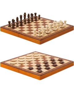 Navaris Wooden Chess and Draughts Set (‎55260.01.05) Σκάκι, Ντάμα 29x29cm