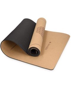 Navaris Non Slip Cork Yoga Mat with Shoulder Strap (44764.18) Στρώμα Γυμναστικής - Brown