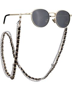 Navaris Gold Glasses Chain (54198.01) Διπλή Αλυσίδα για Γυαλιά - Black / White / Gold