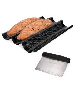 Navaris French Baguette Baking Tray (44750.01) Δίσκος Ψησίματος για Μπαγκέτες από Χάλυβα