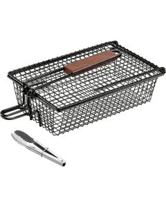 Navaris Grill Basket with Handle (54517.01) Καλάθι Μαγειρέματος Μπάρμπεκιου - Black