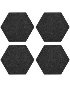 Navaris 4x Felt Memo Board Hexagonal Set (44328.19) Σετ Πίνακες Ανακοινώσεων - Dark Grey