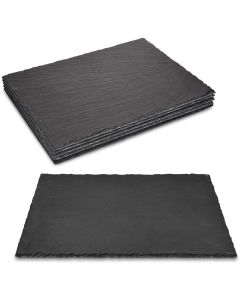 Navaris Natural Slate Serving Plates 38 x 28 (47683.06.01) Πλάκες Σερβιρίσματος από Σχιστόλιθο Σετ 6 τεμαχίων