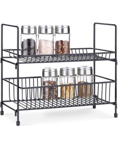 Navaris Spice Rack with 2 Levels (51113.03) Μεταλλικό Ράφι Καρυκευμάτων - Black