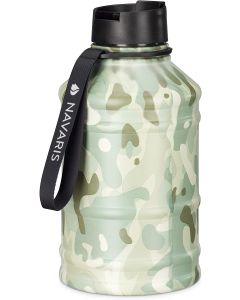 Navaris Stainless Steel Sports Water Bottle (56010.01) 2.2L Ανοξείδωτο Παγούρι - Camouflage