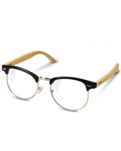 Navaris Fashionable Chic Unisex Glasses (46155.92.01) Ξύλινα Γυαλιά με φίλτρο Anti-Blue Light - Black