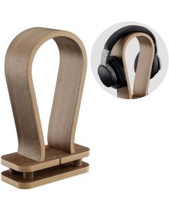 Navaris Omega Headphone Stand Ξύλινη Βάση Στήριξης Ακουστικών με Εγκοπή Καλωδίου (53329.18) Καφέ