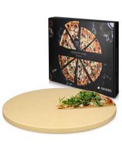 Navaris XL Pizza Stone for Baking (42560) Πέτρινη Πλάκα για Φούρνο 30.5 x 1.5cm