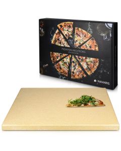 Navaris XL Pizza Stone for Baking (42561) Πέτρινη Πλάκα για Φούρνο 38 x 30 x 1.5cm
