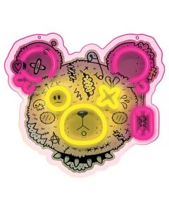Forever Light Neon Art LED Punk Teddy Bear FLA01 Φωτιστικό - Pink / Yellow - MT76051