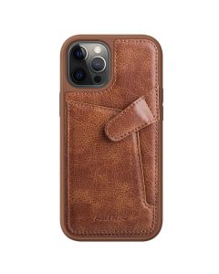 Nillkin Aoge PU Leather Back Cover Wallet Case Δερμάτινη Θήκη με Πορτοφόλι - Brown (iPhone 12 Mini)