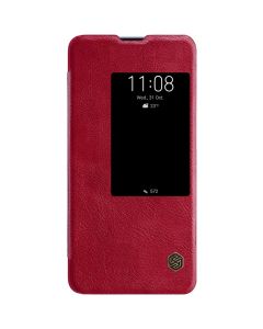 Nillkin Qin High Quality PU Leather Smart Case Δερμάτινη Θήκη με Ενεργό Παράθυρο - Red (Huawei Mate 20)