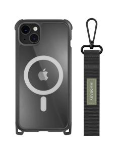 SwitchEasy Odyssey+ MagSafe Rugged Utility Protective Case with Lanyard (MPH067054LK22) Classic Black (iPhone 14 Plus)